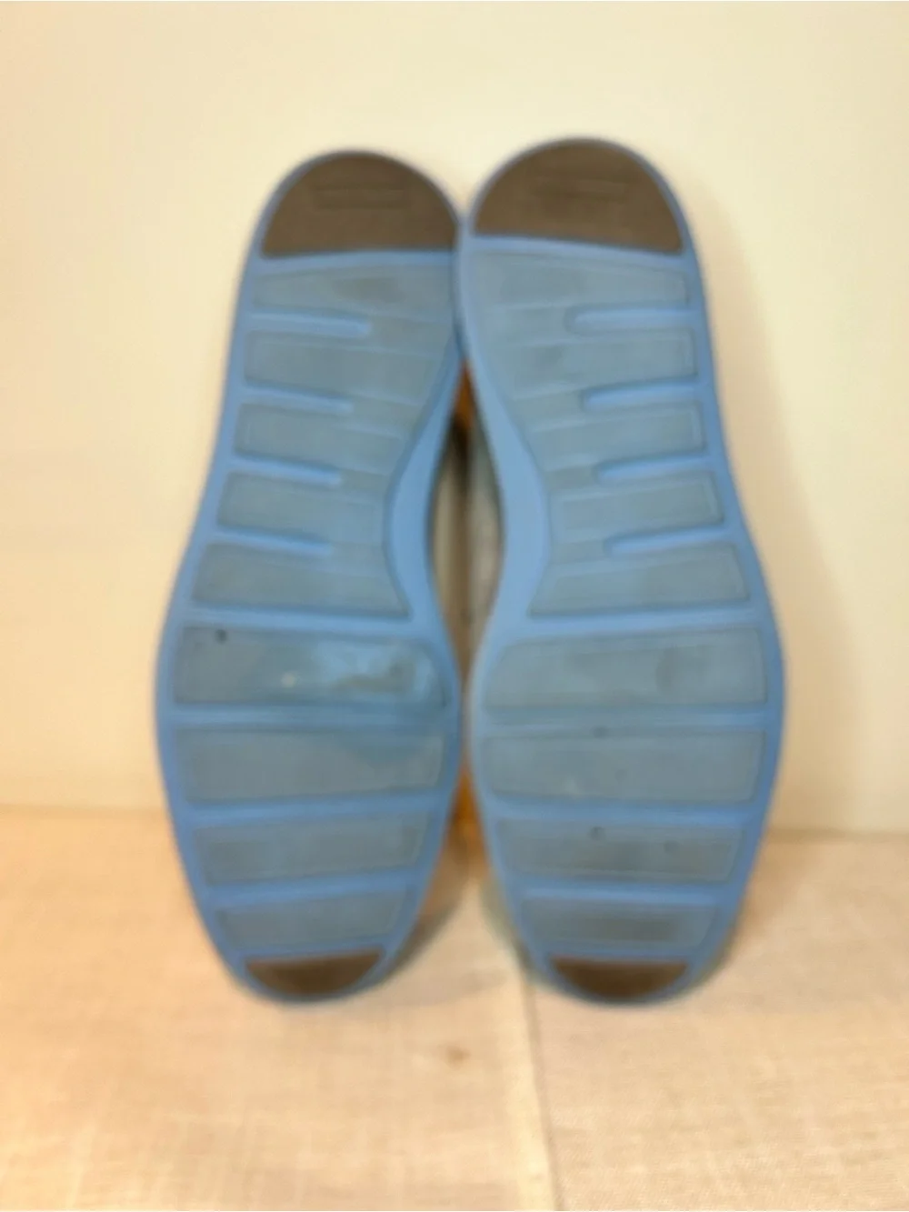 Cole Haan Grand OS Men's Gray Suede Derby Shoes with Blue Accents